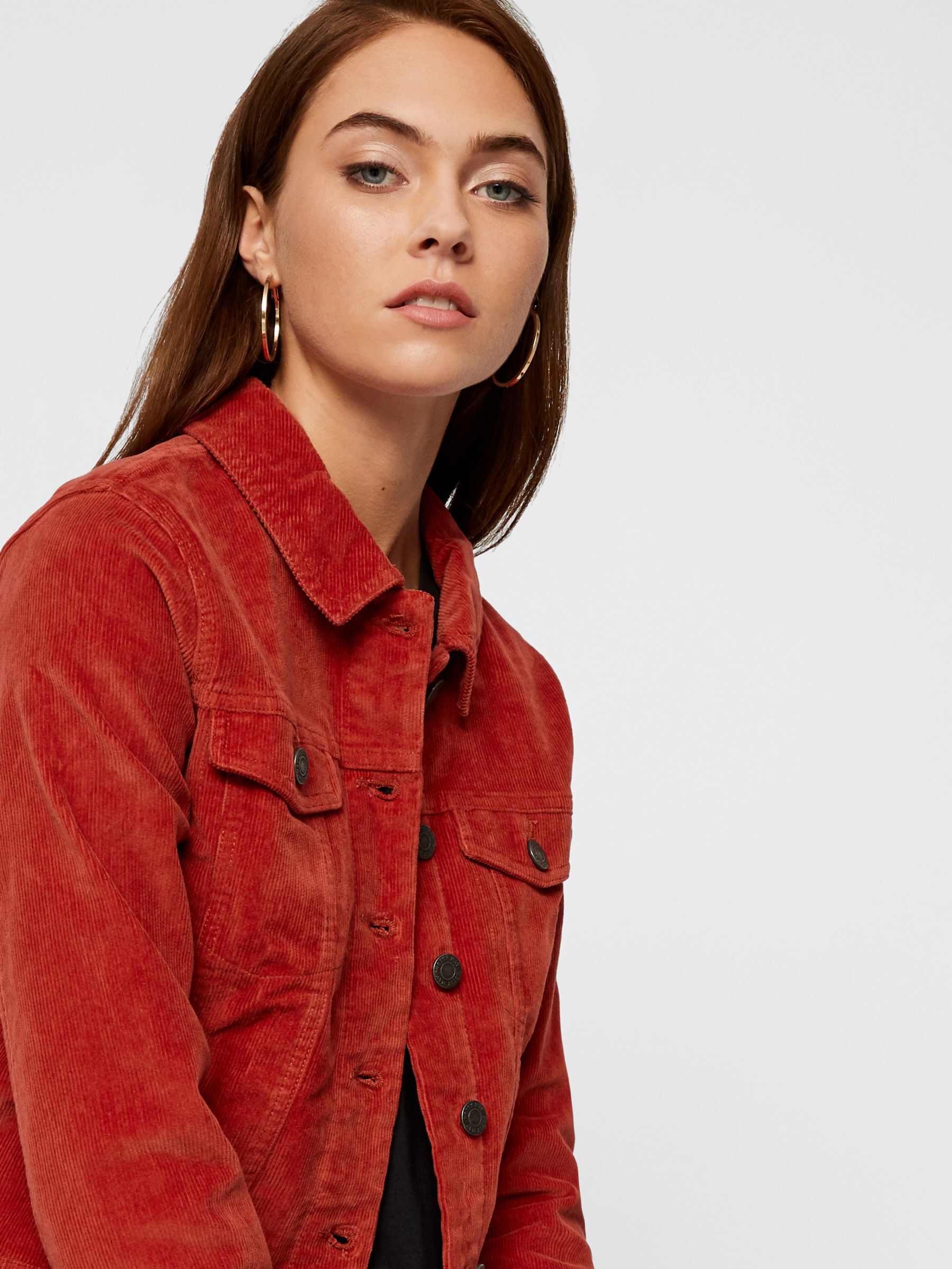 Topshop red hotsell corduroy jacket