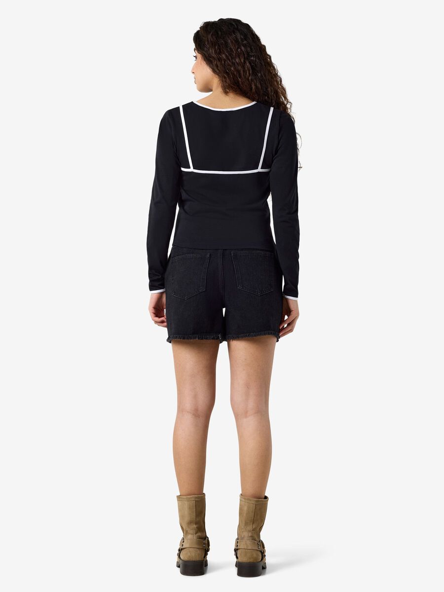 Carousel image 3 NMKERRY DOUBLE LAYER LONG SLEEVED TOP, Black