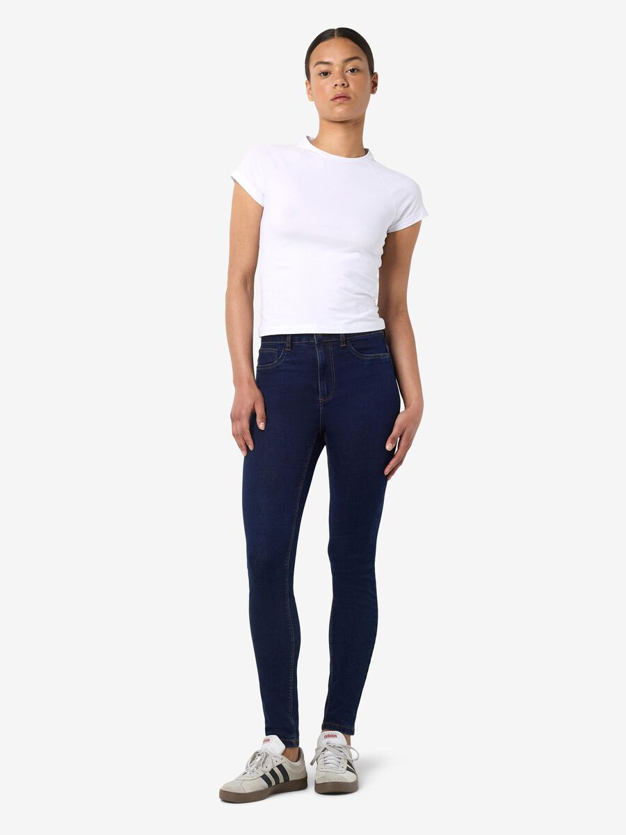 Noisy May NMCALLIE SKINNY FIT JEANS, Dark Blue Denim, highres - 27031756_DarkBlueDenim_007.jpg