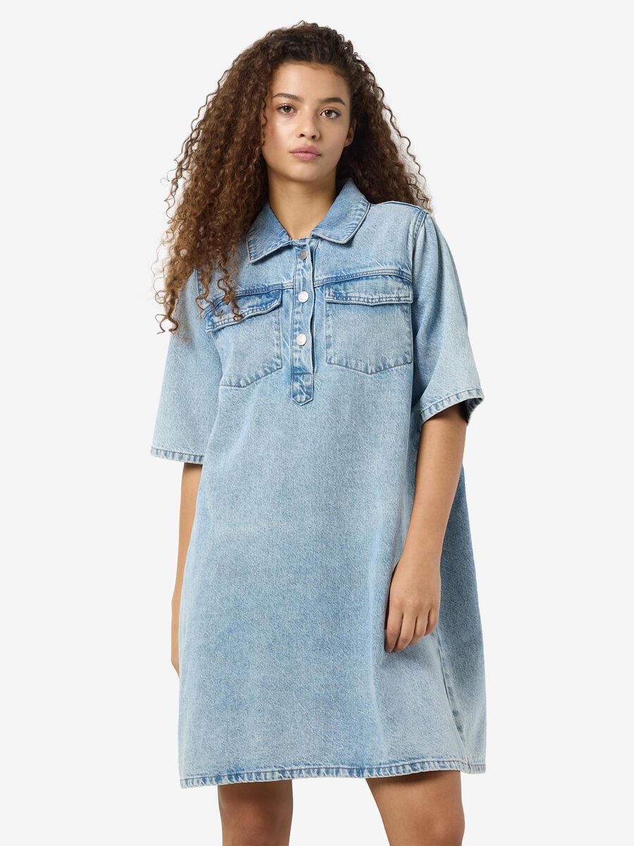 Noisy May SHORT DENIM DRESS, Light Blue Denim, highres - 27033680_LightBlueDenim_003.jpg