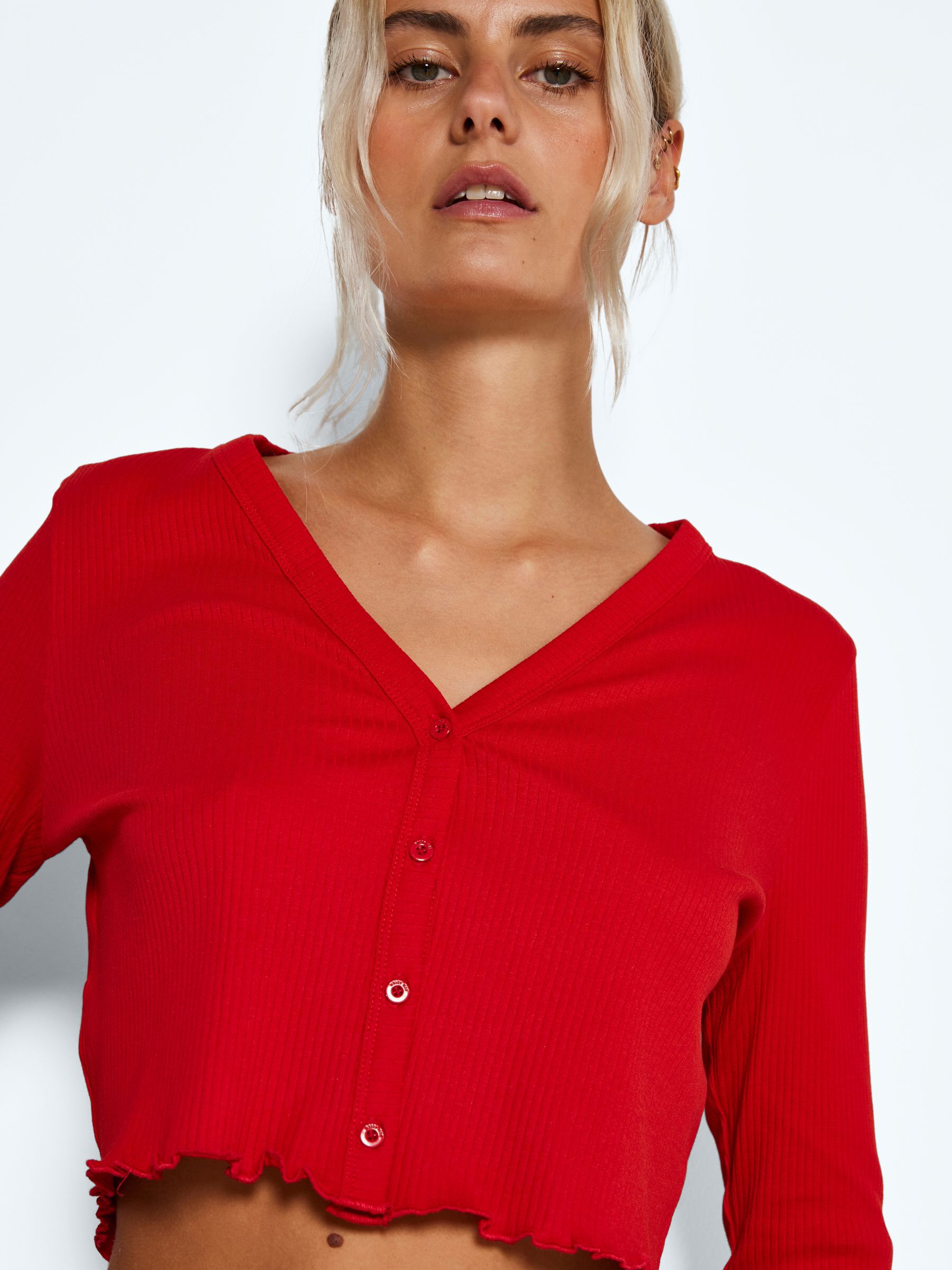 CROPPED CARDIGAN Red NOISY MAY