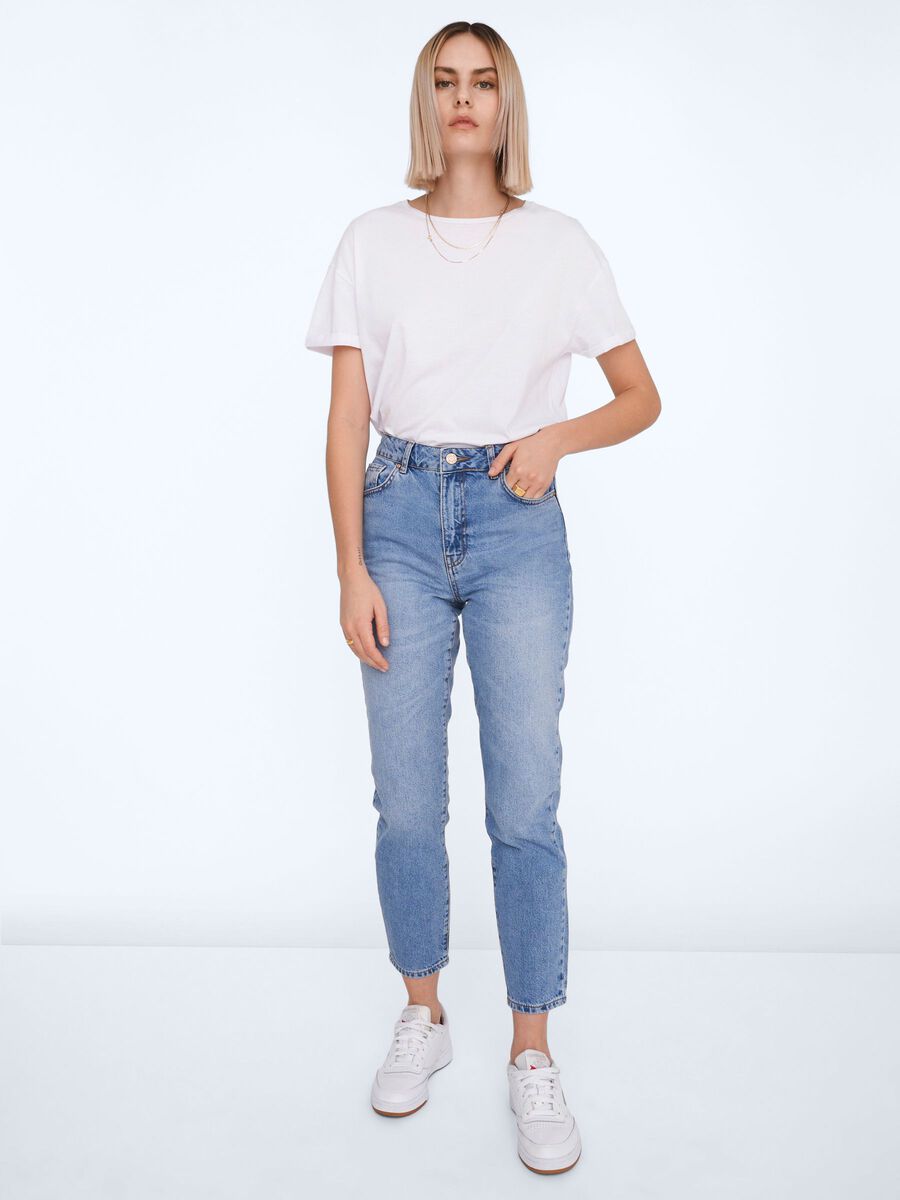 Blue NMISABEL MOM HIGH WAISTED JEANS | Noisy May®