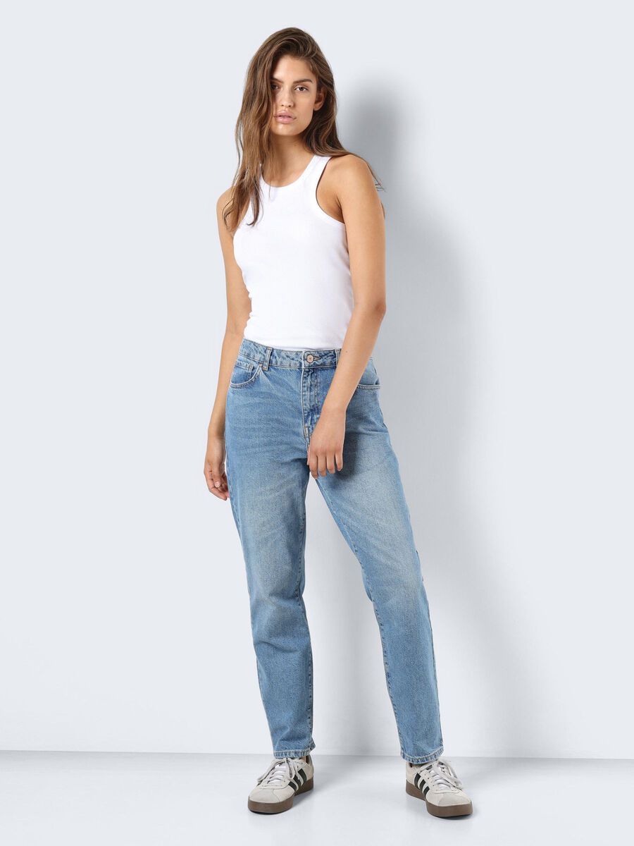 Blue NMISABEL MOM HIGH WAISTED JEANS | Noisy May®