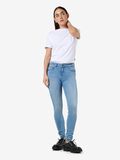 Noisy May NMLUCY NORMAL WAIST SKINNY FIT JEANS, Light Blue Denim, highres - 27015677_LightBlueDenim_004.jpg