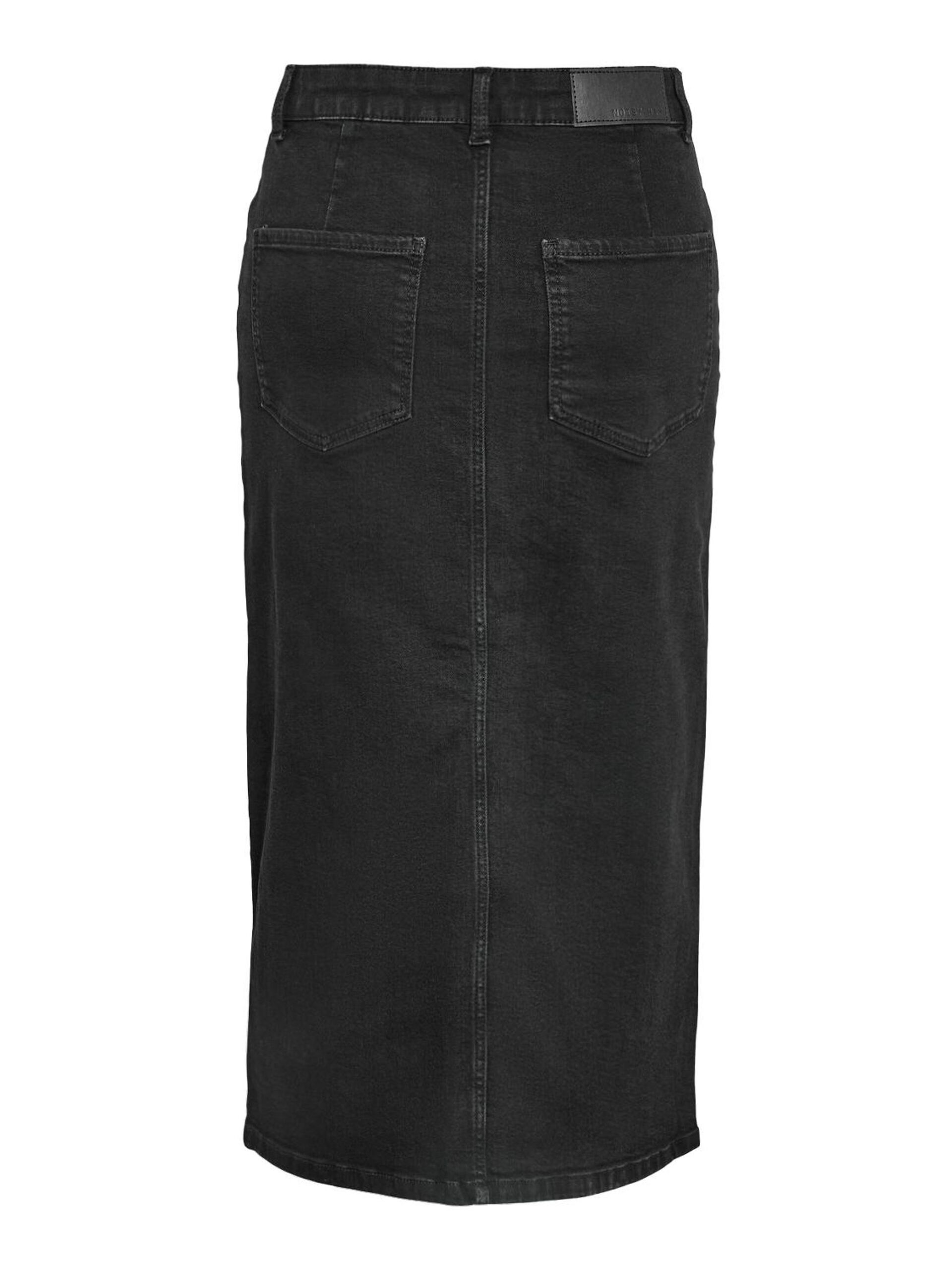 Carousel image - MI-LONGUE JUPE EN JEAN, Black Denim | 7