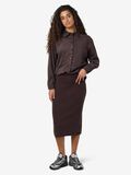 Product image thumbnail - KNITTED MIDI SKIRT, Coffee Bean | 5
