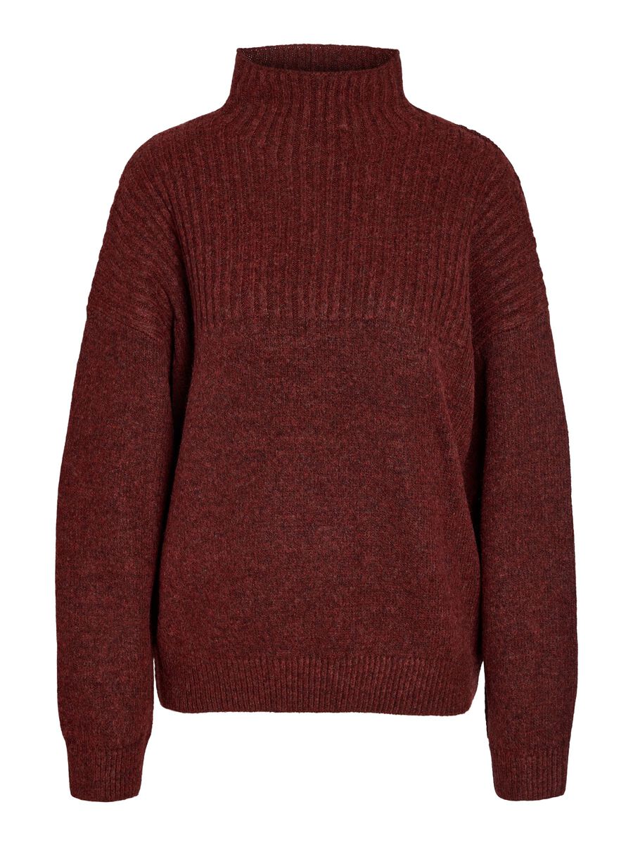 Carousel image - STRIKKET JUMPER, Windsor Wine | 2