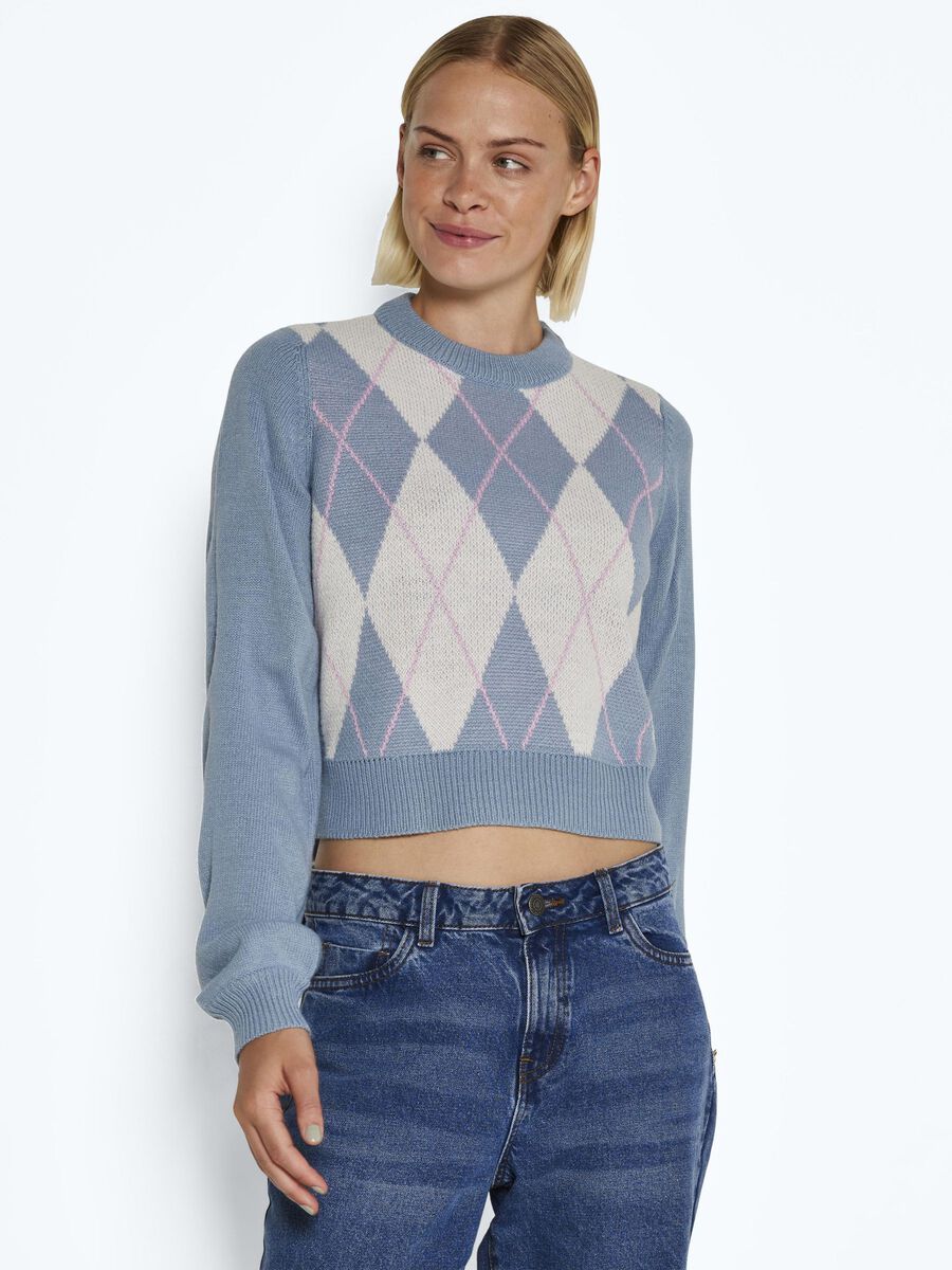 Noisy May CHEQUERED KNITTED PULLOVER, Ashley Blue, highres - 27022320_AshleyBlue_1008200_003.jpg