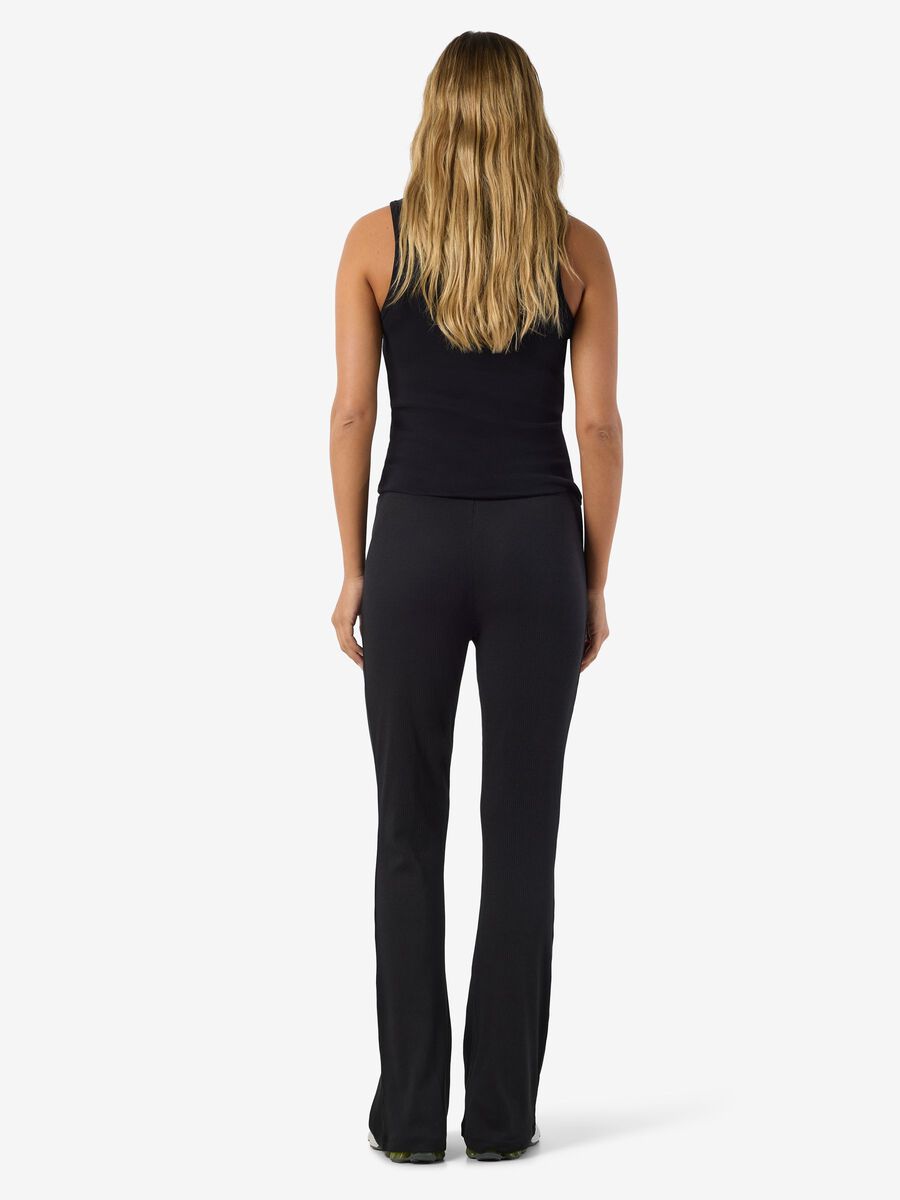 Carousel image - HIGH WAIST FLARED TROUSERS, Black | 3