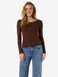 Product image thumbnail - TWEELAAGS TOP, Chocolate Brown | 2