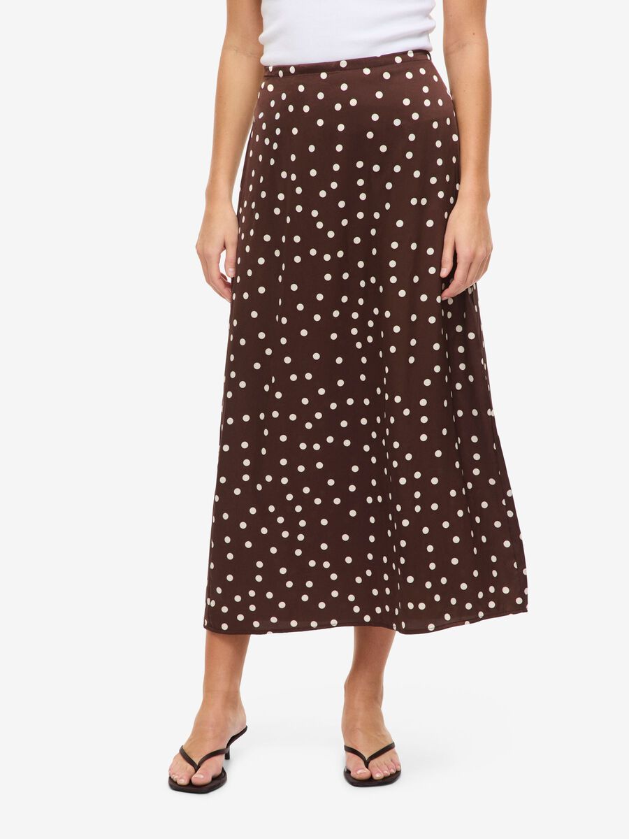 Product tile image - SATIN MIDI SKIRT, Chocolate Brown | 27038172_ChocolateBrown_1297999