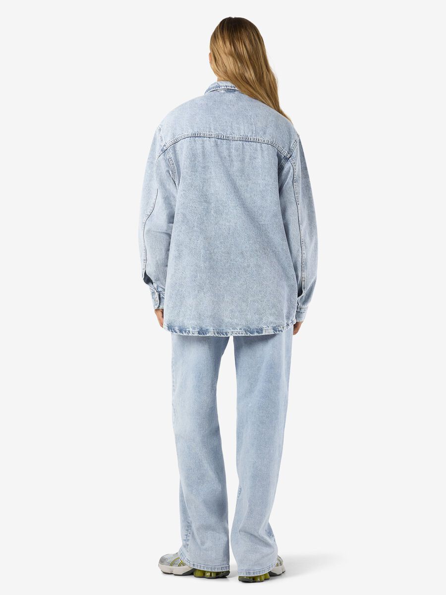 Carousel image - DENIM SHIRT JACKET, Light Blue Denim | 3