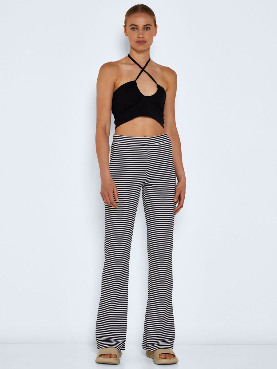 Noisy May HIGH WAIST FLARED TROUSERS, Bright White, highres - 27015320_BrightWhite_980740_004.jpg