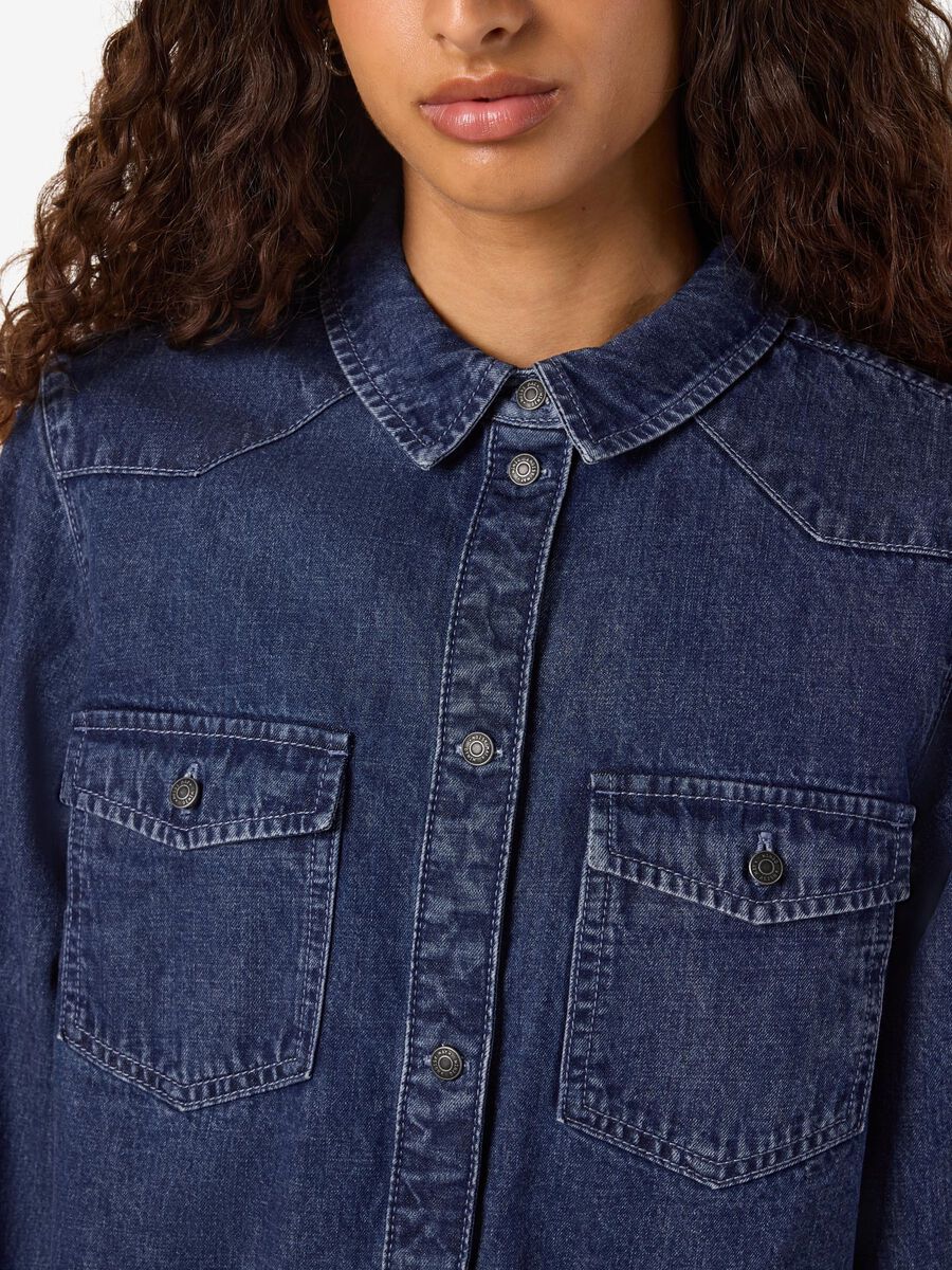 Carousel image - DENIM SHIRT, Medium Blue Denim | 5