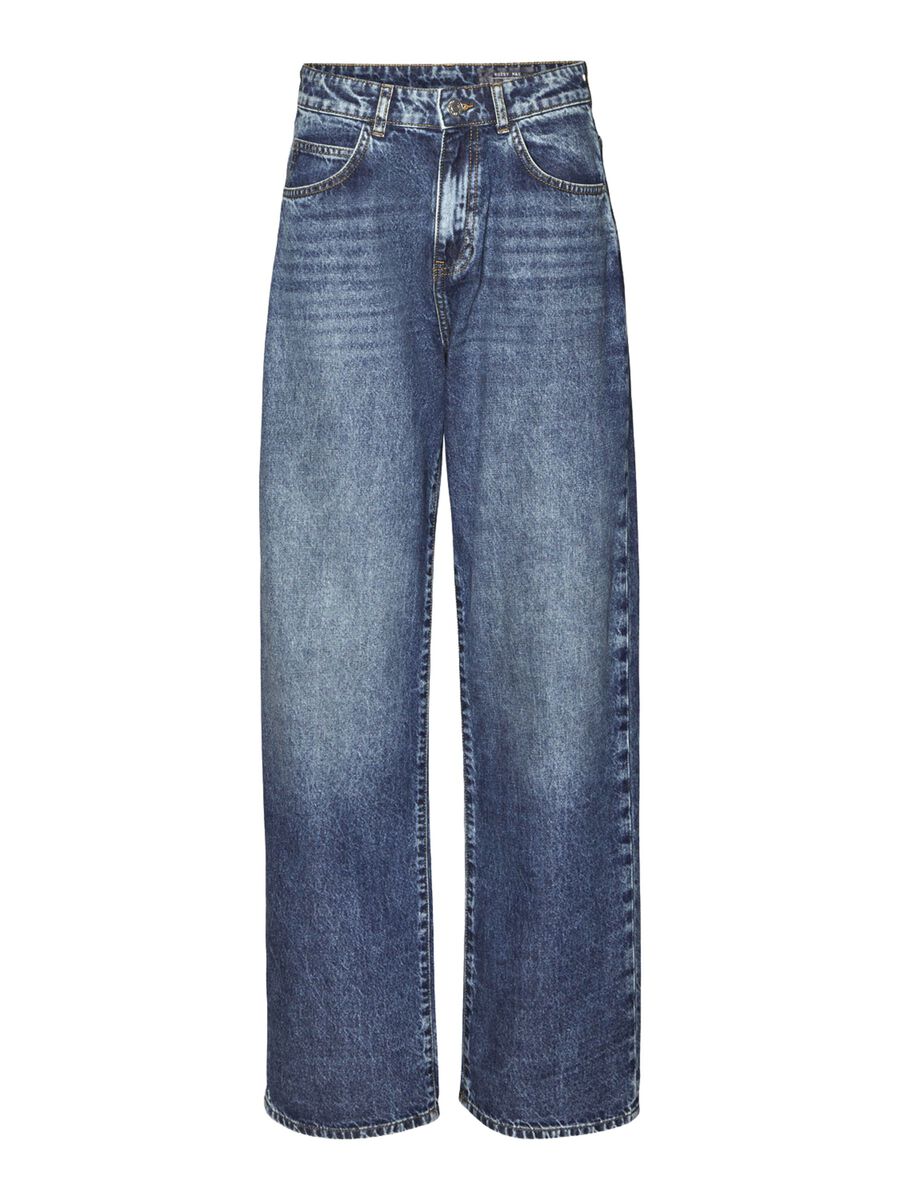 Noisy May NMJOSIE BAGGY HIGH WAISTED JEANS, Medium Blue Denim, highres - 27022431_MediumBlueDenim_001.jpg