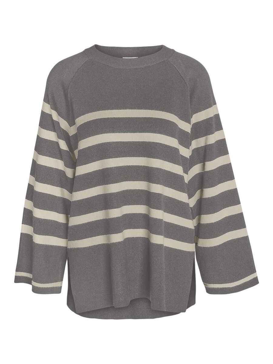 Noisy May STRIPED KNITTED PULLOVER, Charcoal Gray, highres - 27027534_CharcoalGray_1061608_001.jpg
