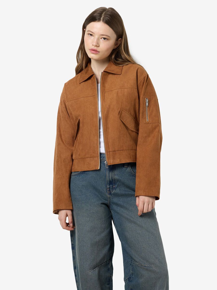 Noisy May FAUX SUEDE BOMBER JACKET, Toasted Coconut, highres - 27034475_ToastedCoconut_003.jpg