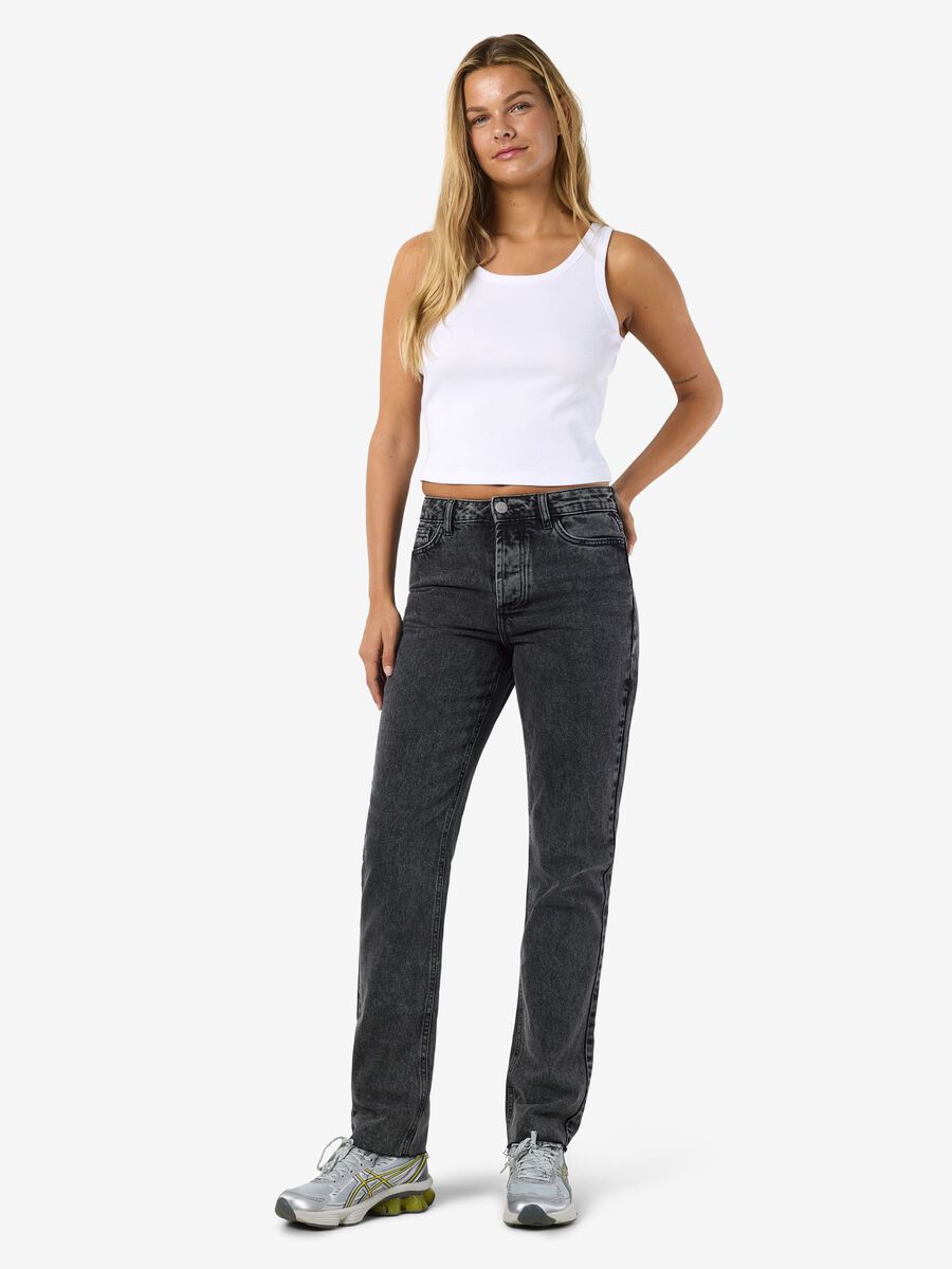 Product carousel image - NMALVA SLIM FIT JEANS, Dark Grey Denim | 2