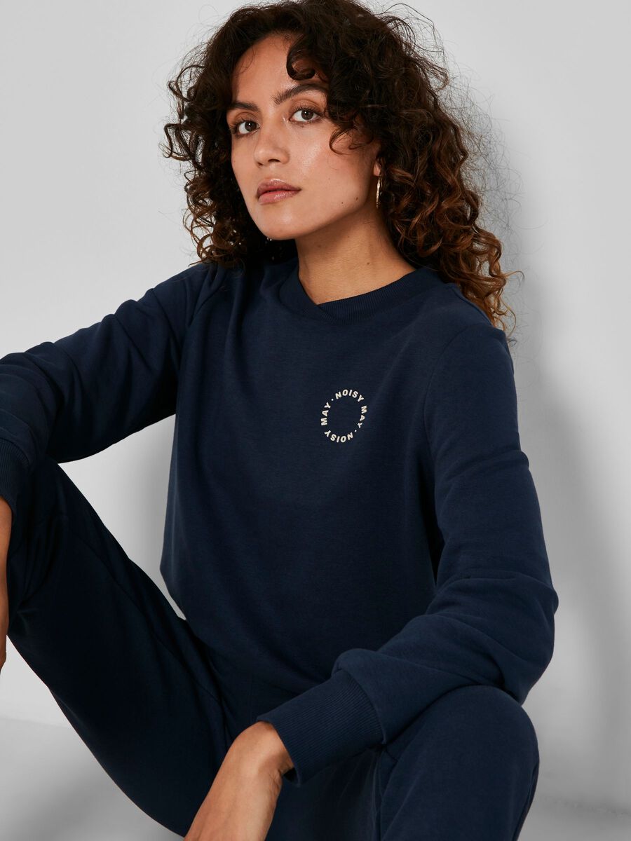 NMLUPA-LOGO SWEATSHIRT, Navy Blazer, highres