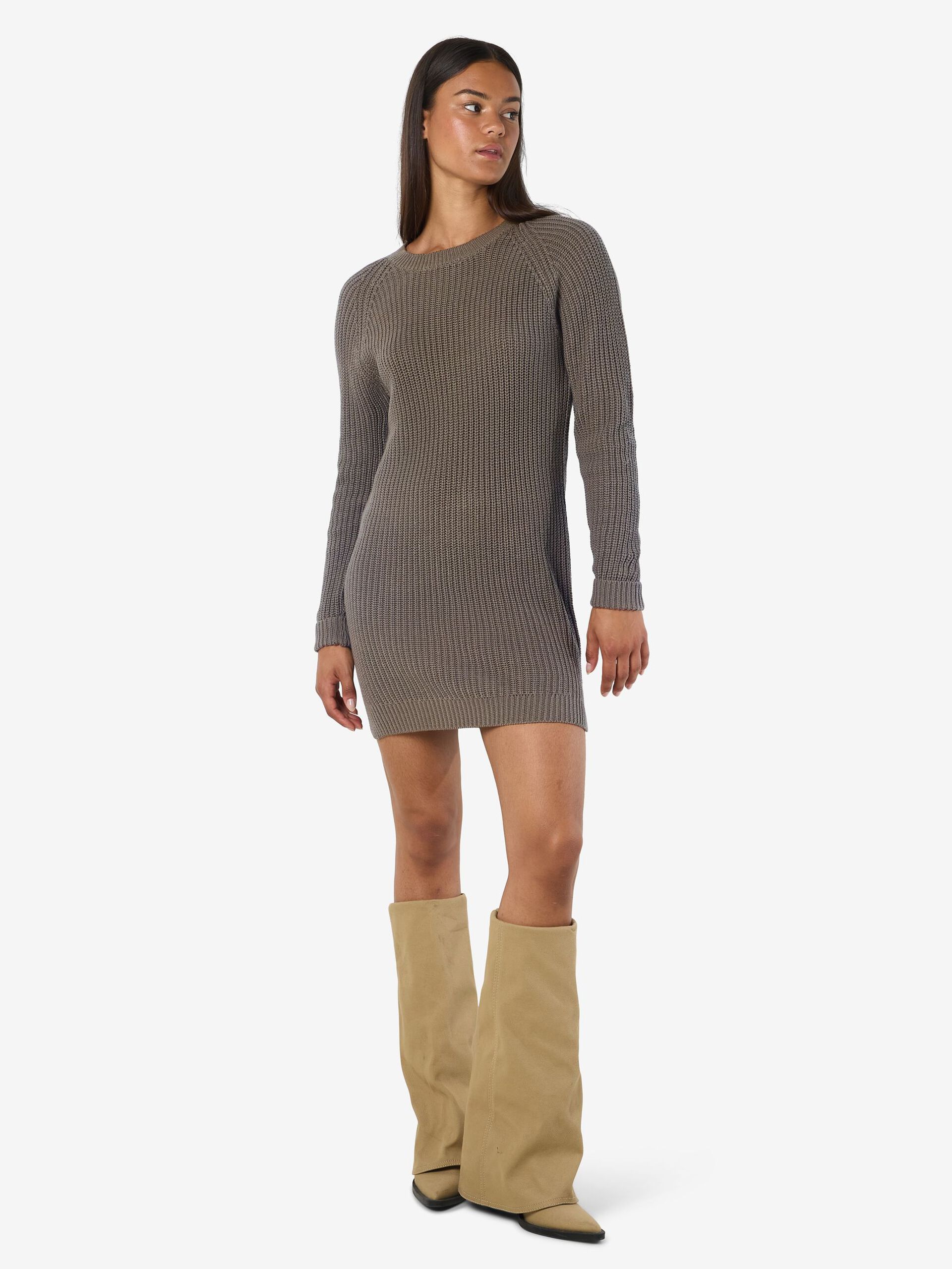 Carousel image - SHORT KNITTED DRESS, Morel | 5