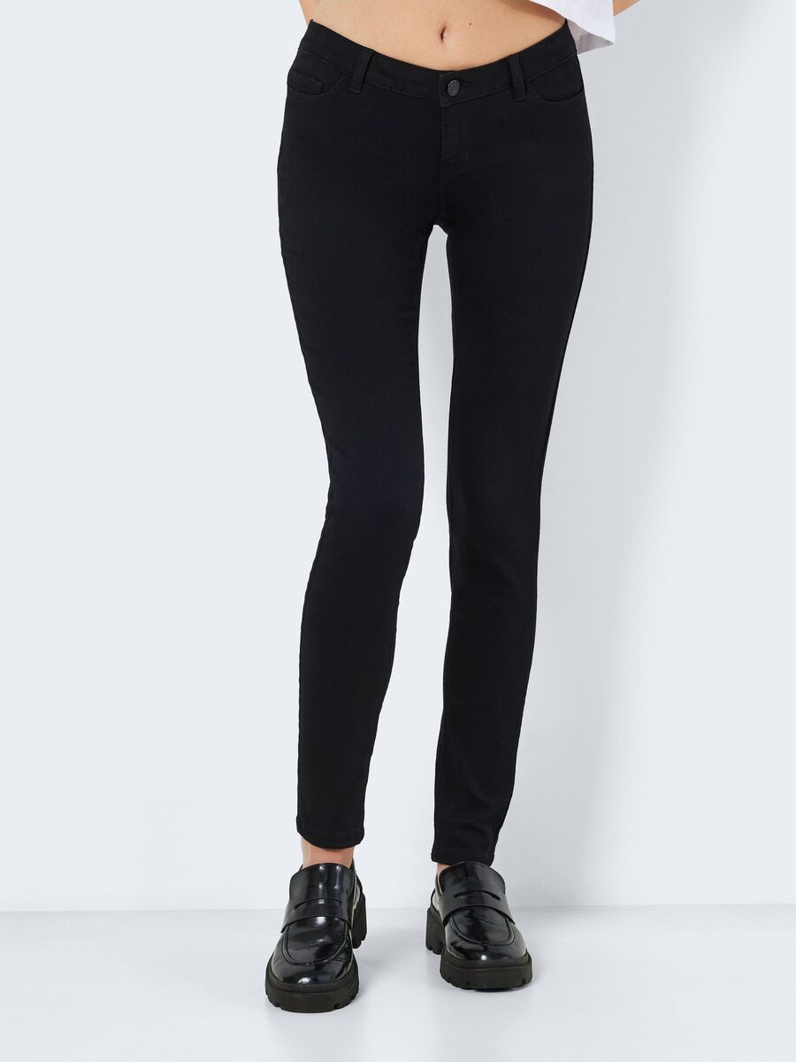 Noisy May NMALLIE LOW WAISTED SKINNY FIT JEANS, Black, highres - 27024946_Black_003.jpg
