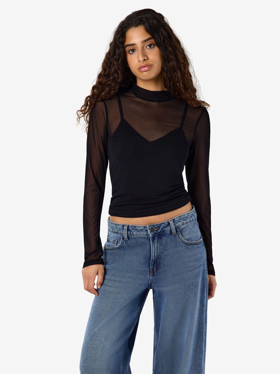 Carousel image 7 NMPERCY MESH BLUSE, Black