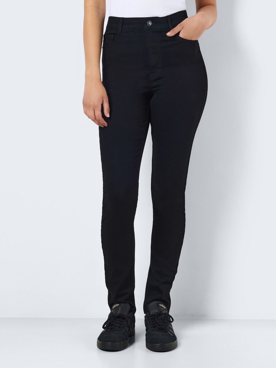 Noisy May NMSOLLY HIGH WAISTED SKINNY FIT JEANS, Black, highres - 27028778_Black_003.jpg