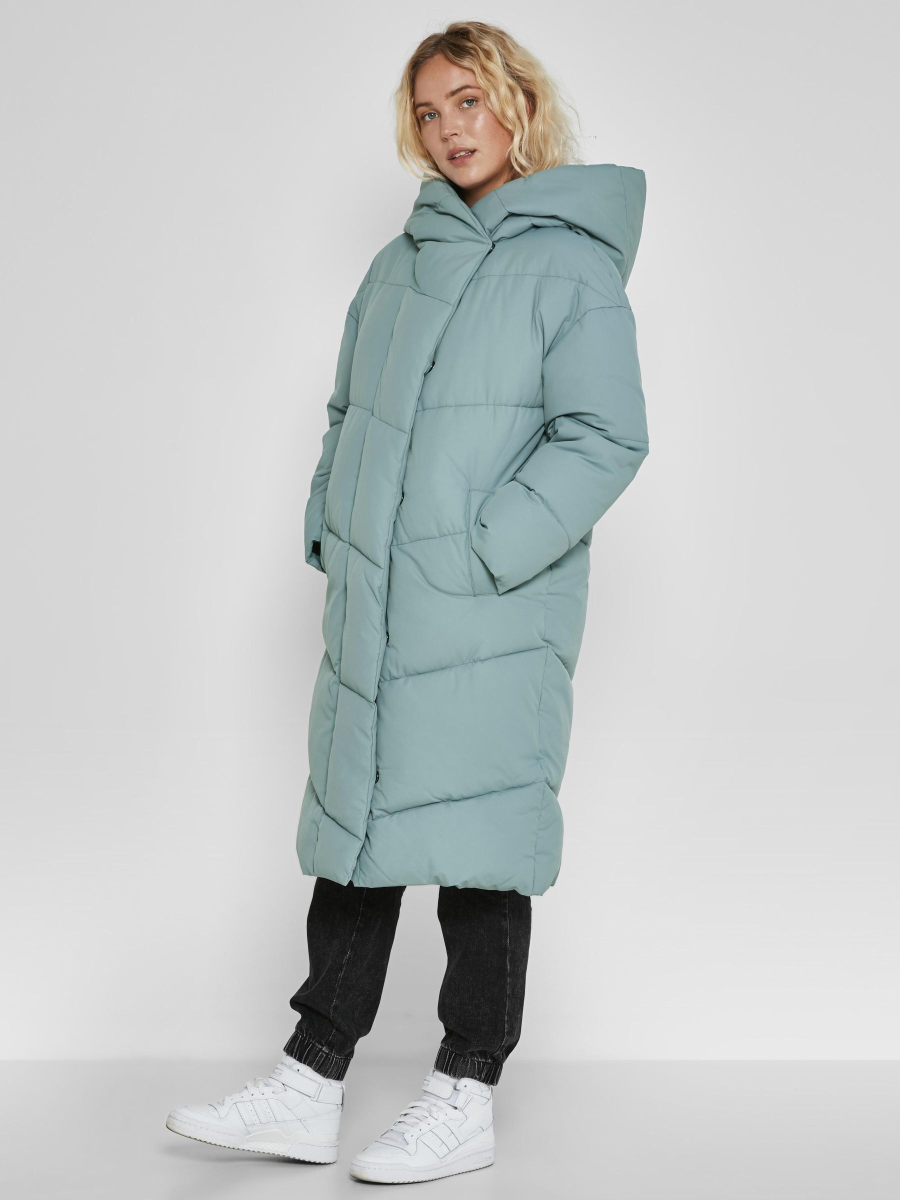 Noisy may down padded long jacket store