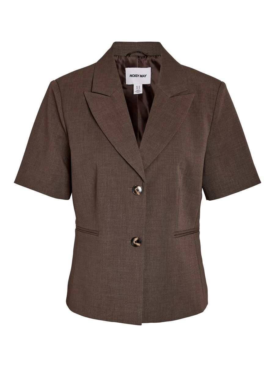 Carousel image - NMMONNA SHORT SLEEVES BLAZER, Chocolate Brown | 2