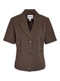 Product image thumbnail - NMMONNA SHORT SLEEVES BLAZER, Chocolate Brown | 2