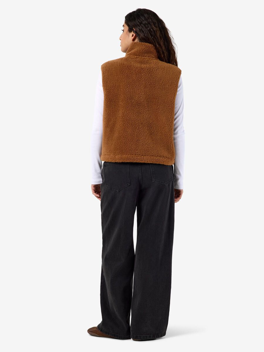 Carousel image 3 NMMASEY TEDDY GILET, Toffee