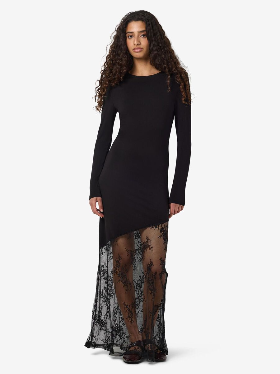 Carousel image - BLONDEDETALJERET MAXIKJOLE, Black | 1