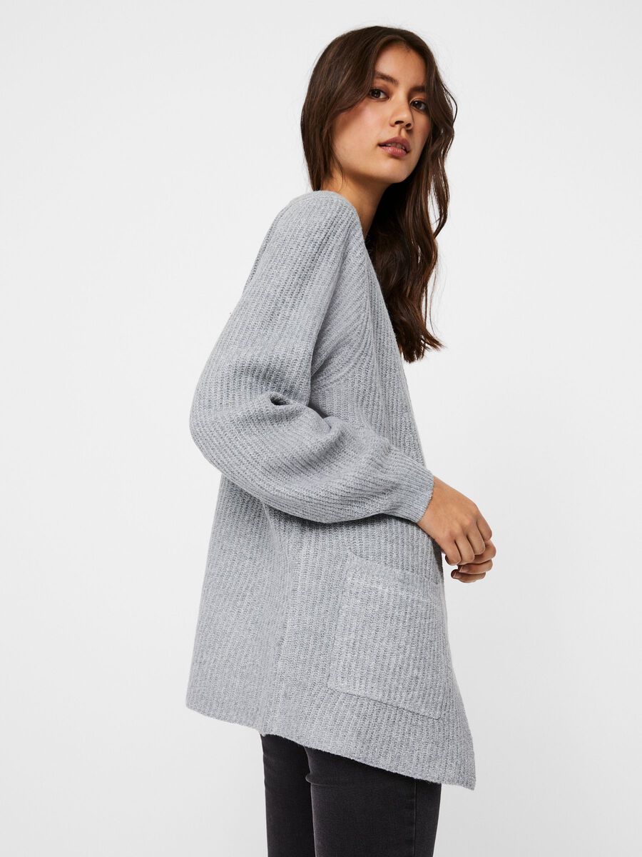 Noisy May OFFENE STRICKJACKE, Light Grey Melange, highres - 27012824_LightGreyMelange_007.jpg