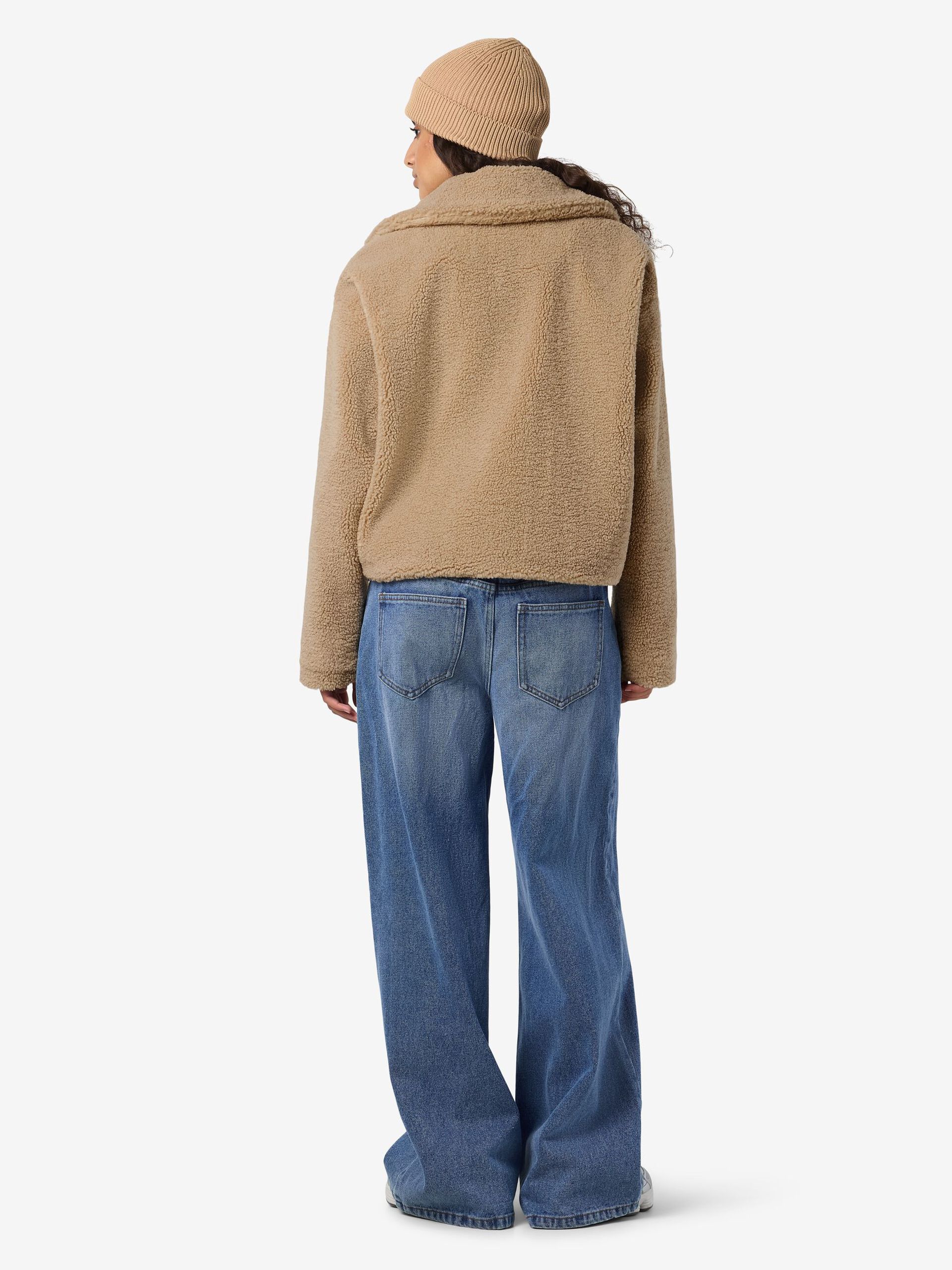 Carousel image - CROPPED TEDDY JACKET, Birch | 3