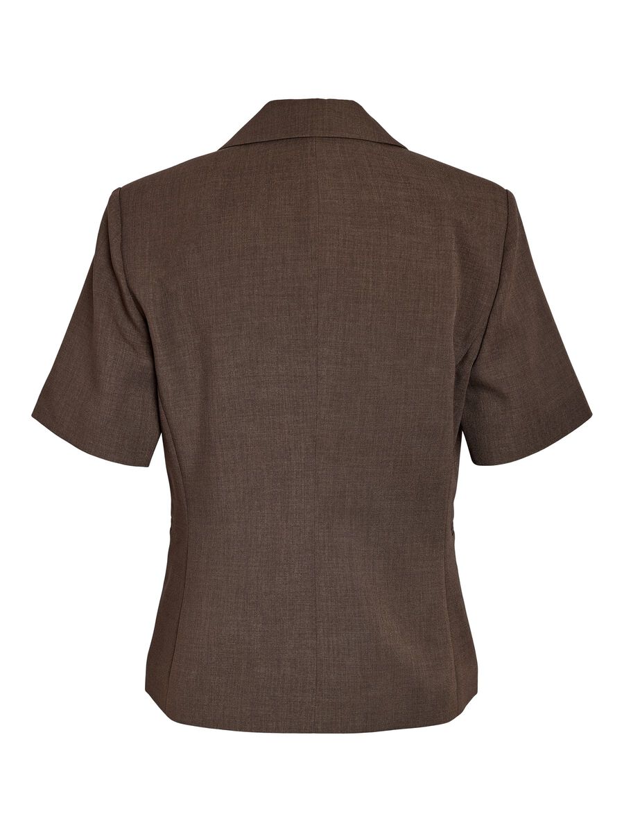 Carousel image - NMMONNA SHORT SLEEVES BLAZER, Chocolate Brown | 7
