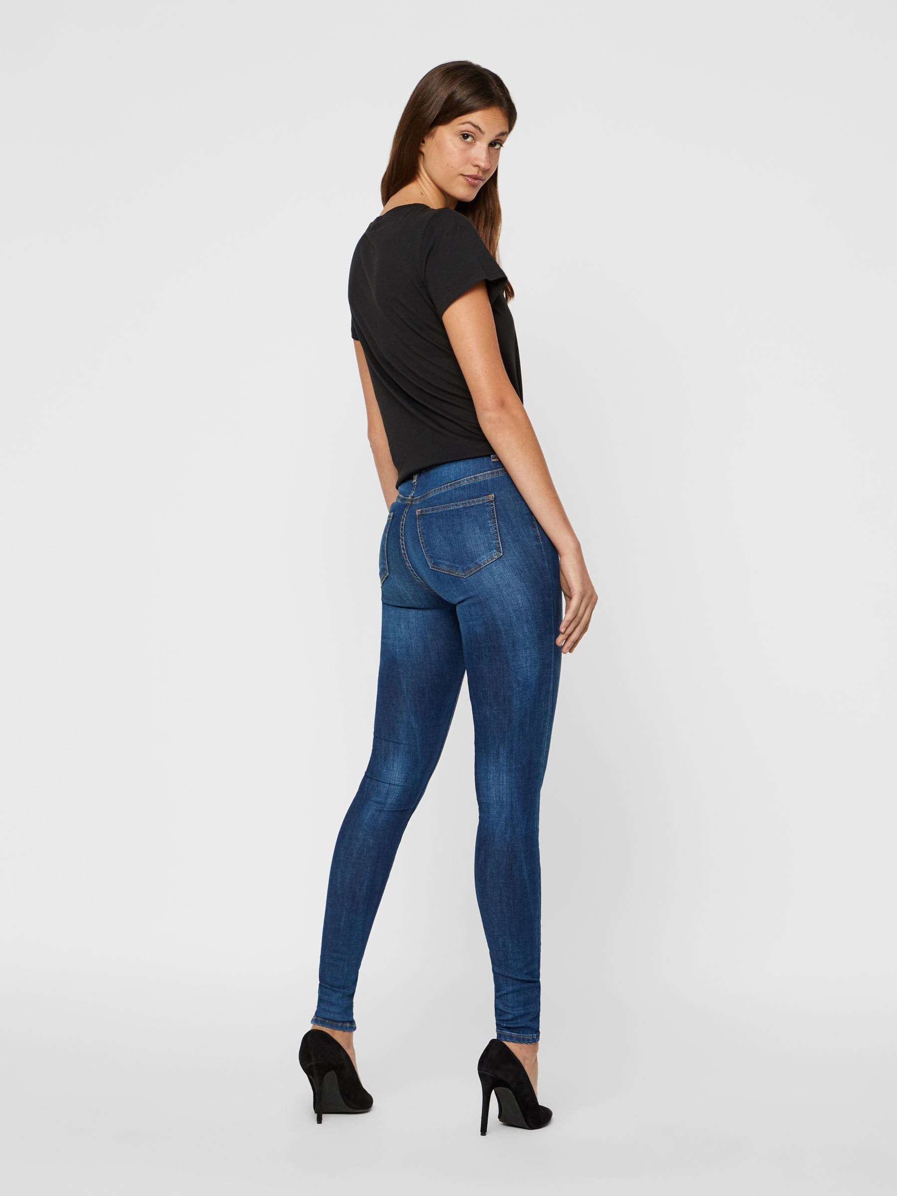 NMLUCY NORMAL WAIST SKINNY FIT JEANS Blue NOISY MAY