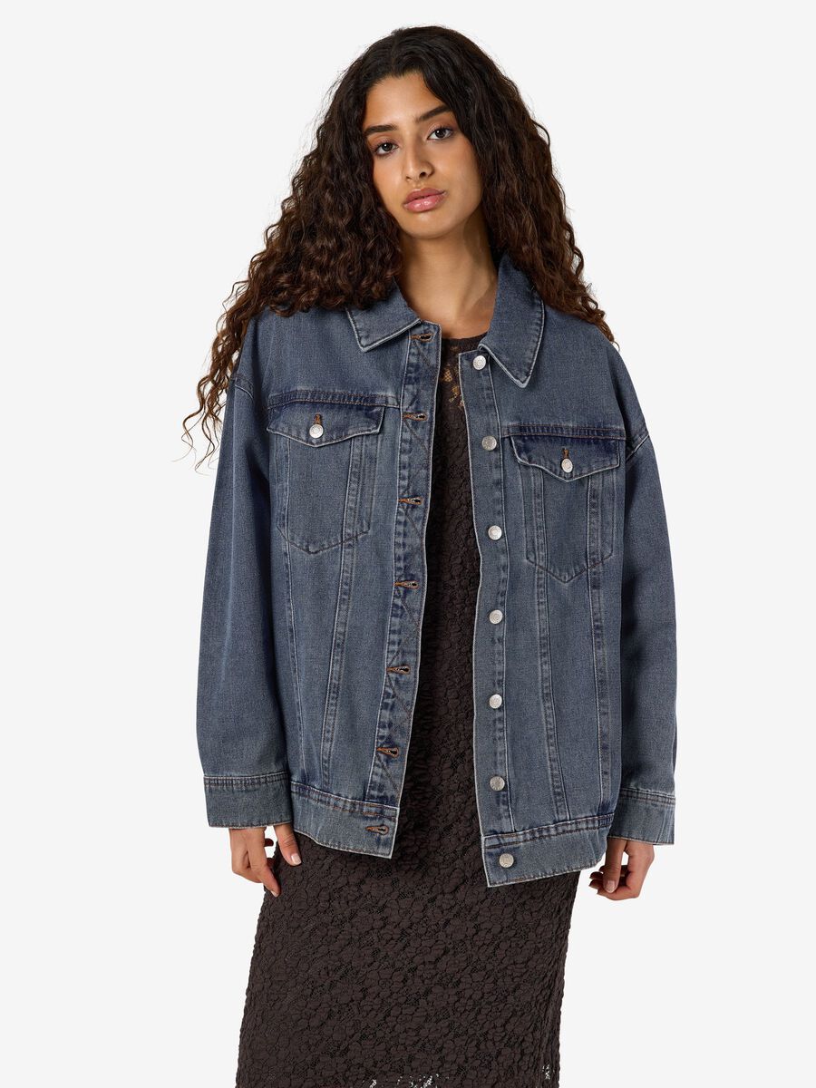 Product tile image NMWESTERN DENIM JACKET, Dark Blue Denim 27037889_DarkBlueDenim