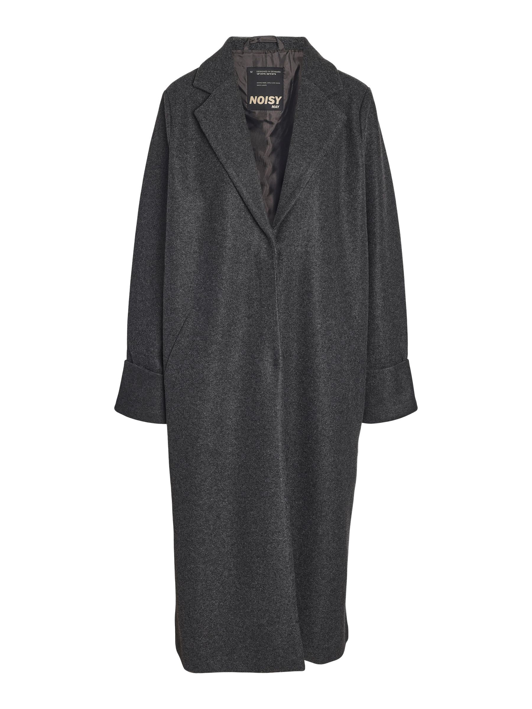 LONGLINE COAT Grey NOISY MAY
