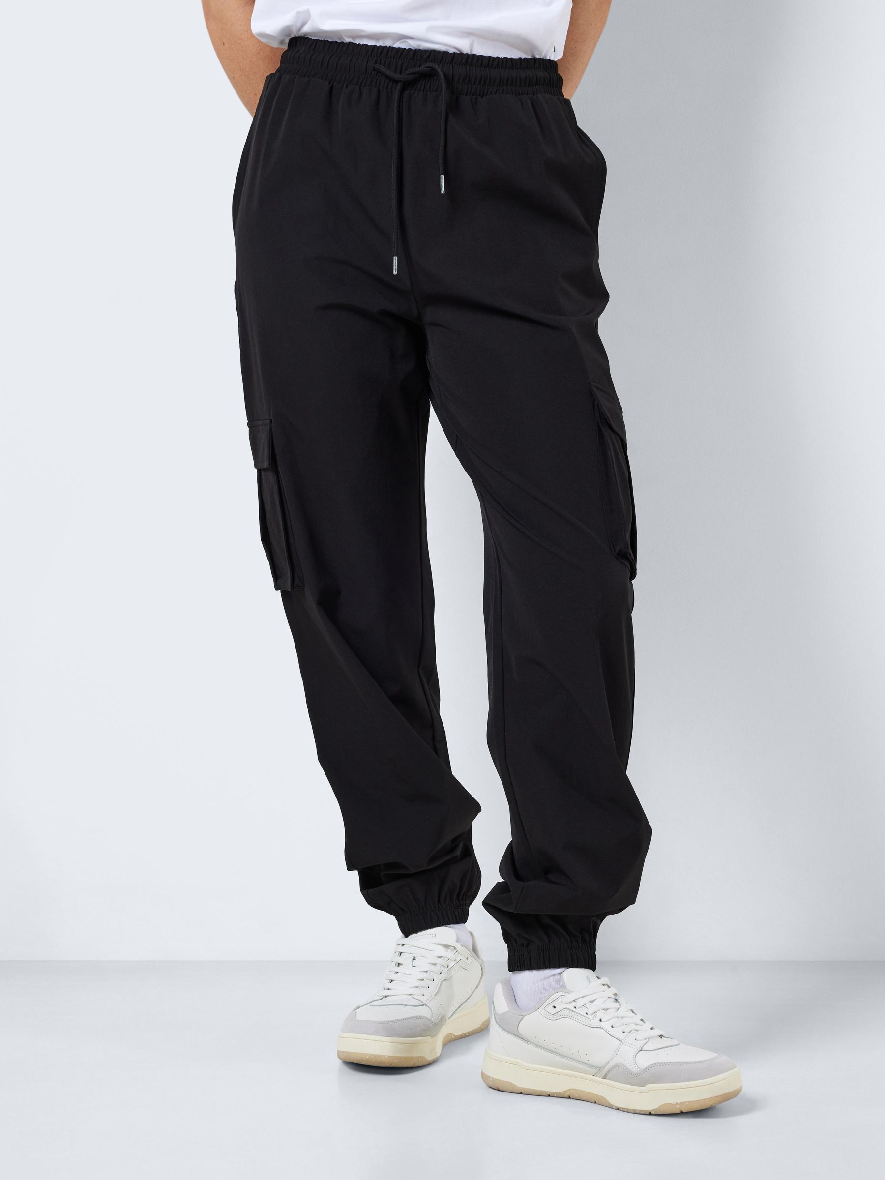 HIGH WAISTED CARGO TROUSERS