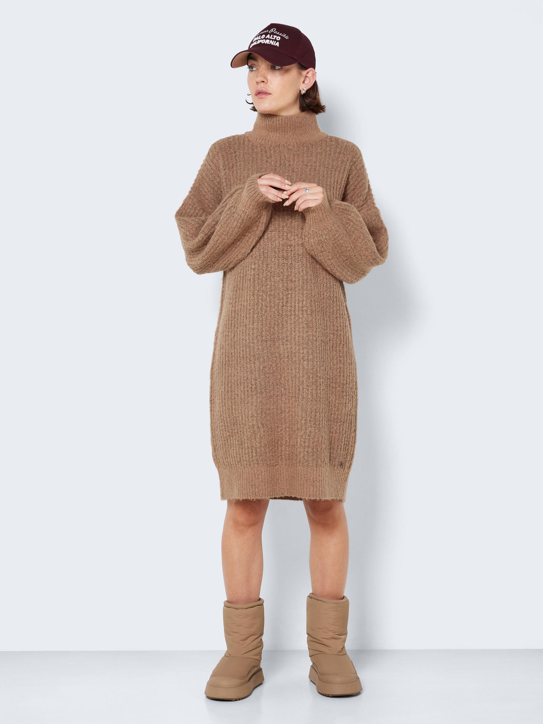 Camel knit dress new arrivals