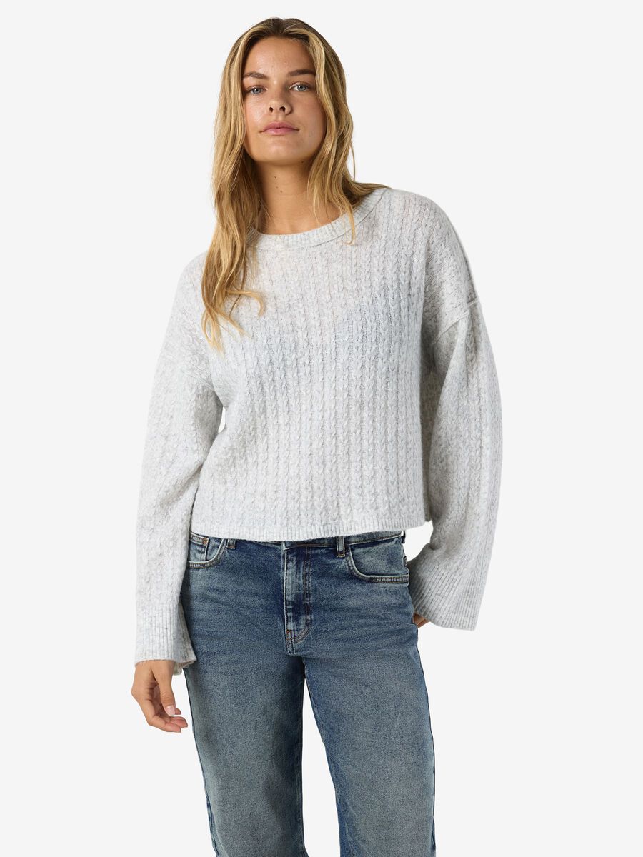 Carousel image - NMSMILLA  JUMPER, Light Grey Melange | 6