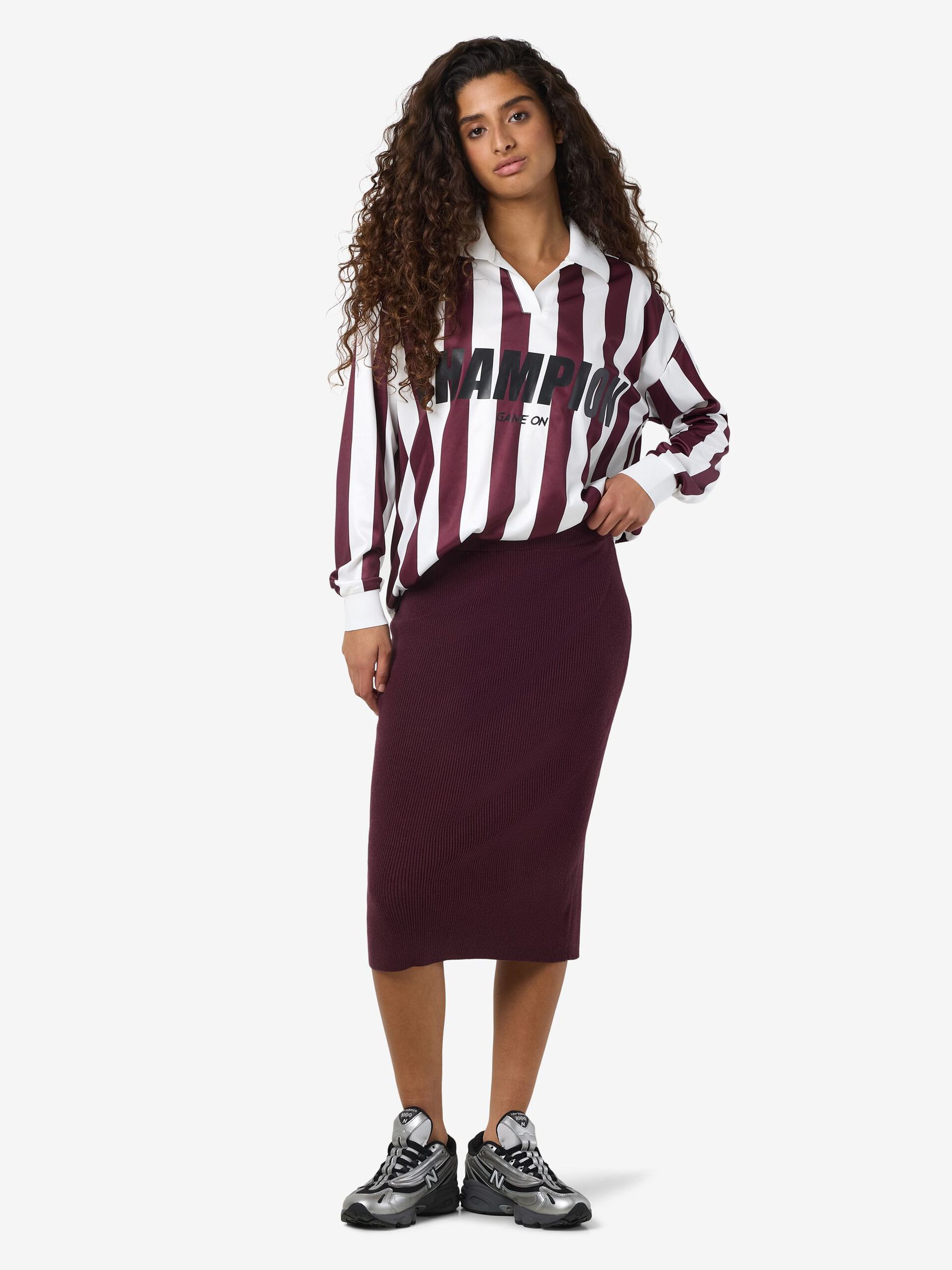 Carousel image - KNITTED MIDI SKIRT, Winetasting | 4