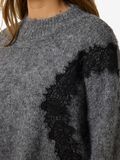 Product image thumbnail - DENTELLE DÉCORATIVE JUMPER, Dark Grey Melange | 5