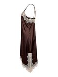 Product image thumbnail - EN SATIN ROBE NUISETTE, Chocolate Brown | 8