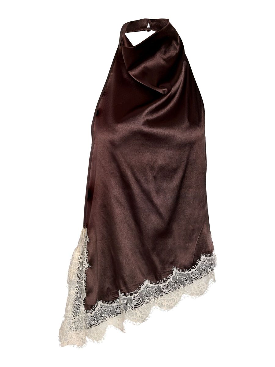 Carousel image - NMSOFIE HALTERTOP, Chocolate Brown | 1