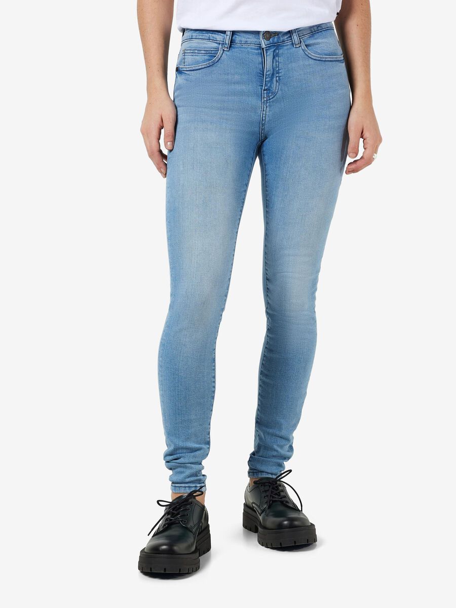 Noisy May NMLUCY TAILLE CLASSIQUE JEAN SKINNY, Light Blue Denim, highres - 27015677_LightBlueDenim_003.jpg