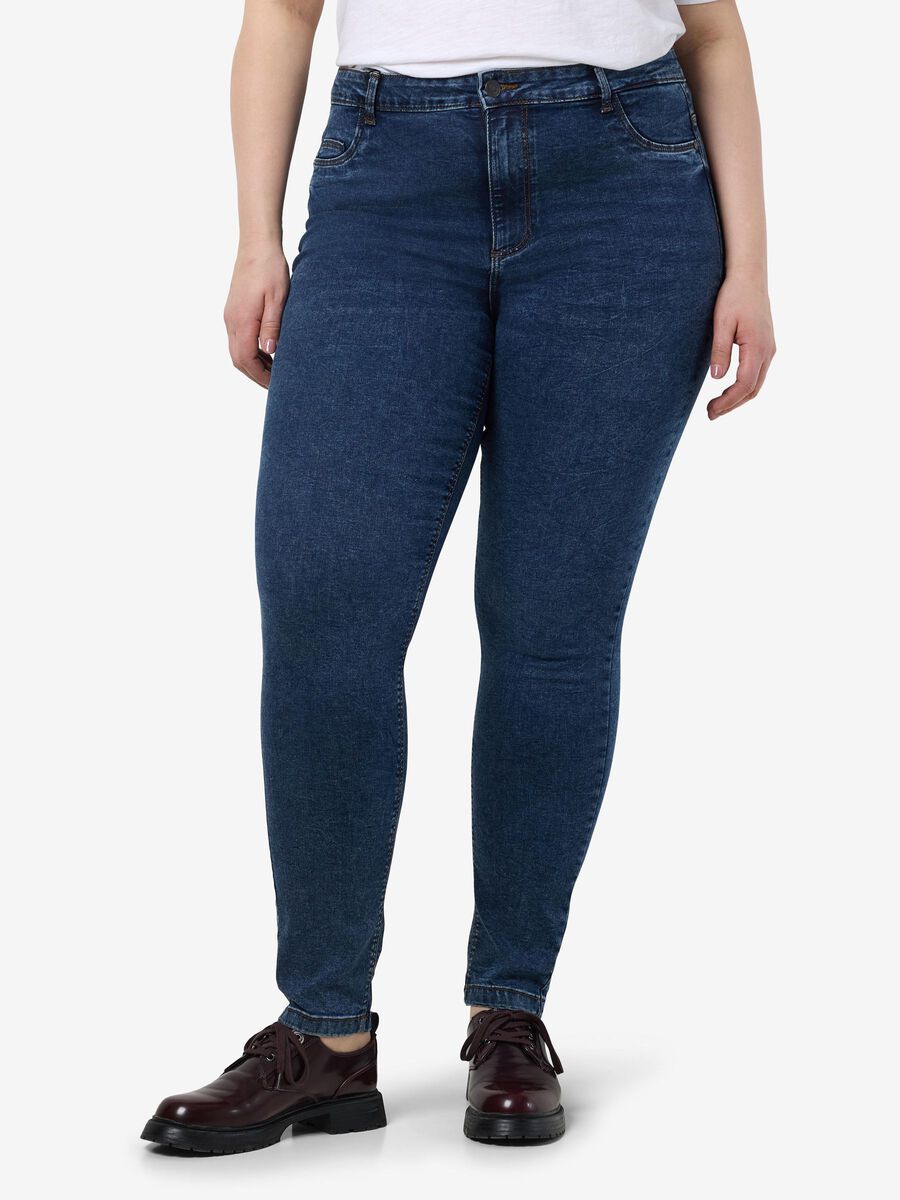 Noisy May CURVE NMCALLIE JEAN SKINNY, Dark Blue Denim, highres - 27032136_DarkBlueDenim_003.jpg