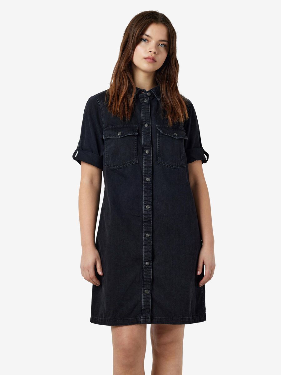 Noisy May KORTERMET DENIMKJOLE, Black, highres - 27030039_Black_003.jpg