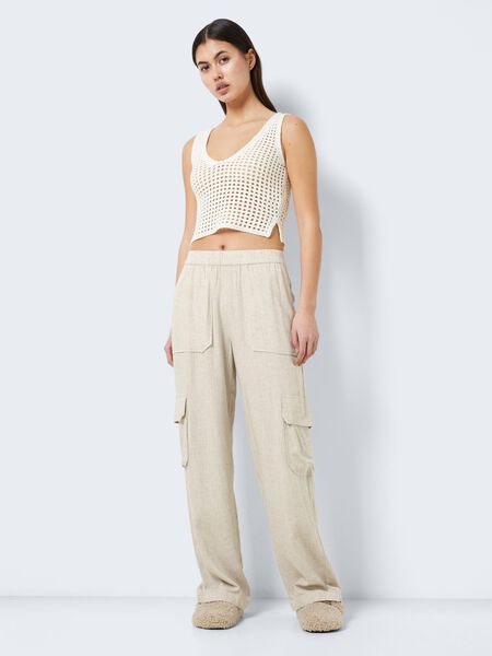 Noisy May NORMAL WAISTED CARGO TROUSERS, Natural, highres - 27027794_Natural_007.jpg