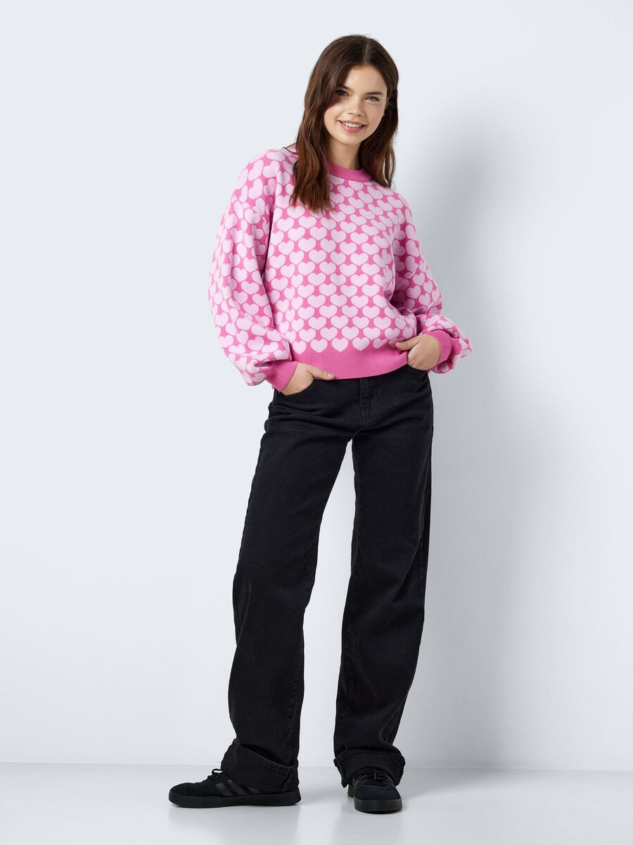 Noisy May KNITTED PATTERN PULLOVER, Pink Power, highres - 27028159_PinkPower_1107169_004.jpg